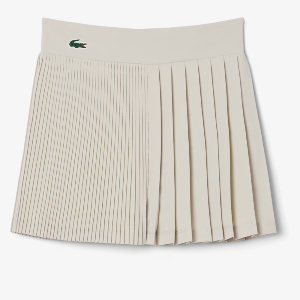 Lacoste Women's Grey Pleated Shorts